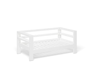 Aspen Outdoor Lounge in White / Grey Chine / 2 Seater.