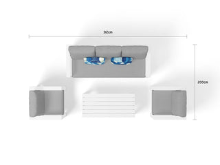 Aspen Sofa Set | Outdoor Lounge Setting in White / Grey Chine / 5 Seater / Adele Coffee Table_11