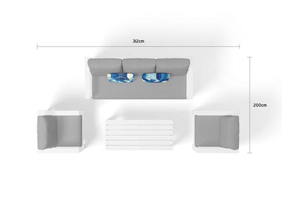 Aspen Sofa Set | Outdoor Lounge Setting in White / Grey Chine / 5 Seater / Adele Coffee Table_11