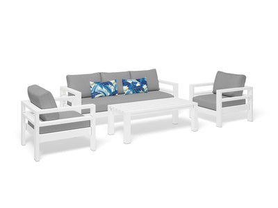 Aspen Sofa Set | Outdoor Lounge Setting in White / Grey Chine / 5 Seater / Adele Coffee Table_2