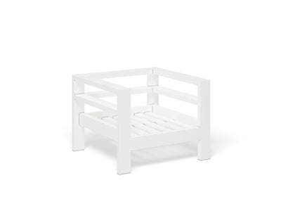 Aspen Outdoor Armchair in White / Grey Chine.