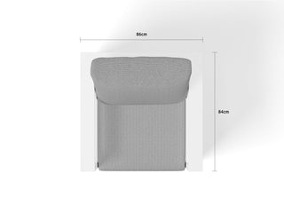 Aspen Outdoor Armchair in White / Grey Chine 2.