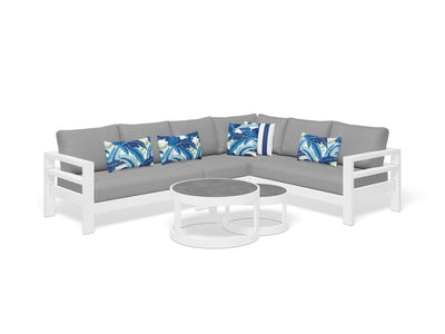 Aspen Modular | Outdoor Lounge Setting in White / Grey Chine / 6 Seater / Aspen Coffee Table Set_2