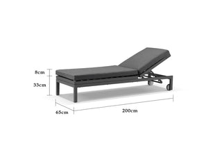 Aspen Outdoor Sunlounge in Charcoal / Sooty 9.