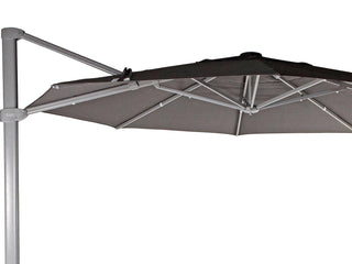 Asta 4m Octagonal Cantilever Outdoor Umbrella in Canvas Coal 1