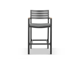Corfu Outdoor Bar Chair in Charcoal 1