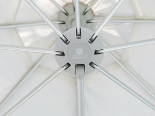Aurora V2 3.5m Octagonal Cantilever Outdoor Umbrella in Slate 4.