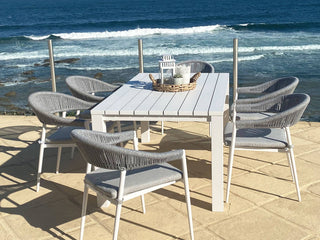 Nivala Outdoor Dining Chair Set in White / Frost Grey / Grey Ridge / Set of 2_9
