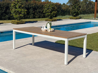 Barcelona Outdoor Dining Table in White / 240x100cm