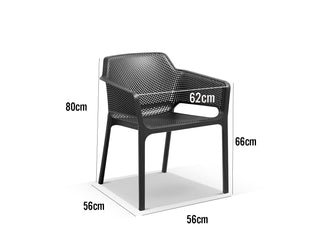 Bailey Outdoor Dining Chair in Charcoal 2.
