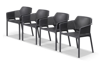 Bailey Outdoor Dining Chair Set in Charcoal / Set of 4_1