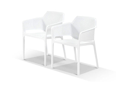Bailey Outdoor Dining Chair Set in White / Set of 2_1