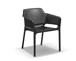 Adele Ceramic Round Table & Bailey Chairs | Outdoor Dining Setting in Charcoal / Dark Grey / 5pc 100cm_2
