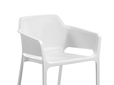 Barcelona Table & Bailey Chairs | Outdoor Dining Setting in White 4