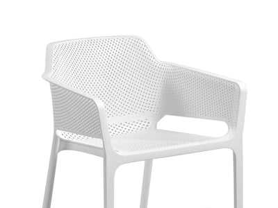 Adele Table & Bailey Chairs | Outdoor Dining Setting in White / 5pc 95cm_3