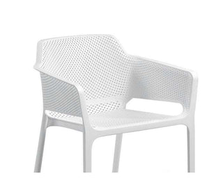 Domiziani Lava Stone Round Table & Bailey Chairs | Outdoor Dining Setting in White / Forma / 5pc 120cm_7