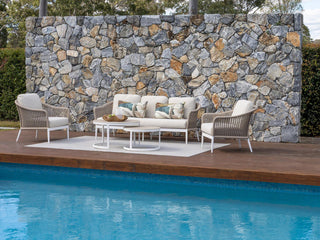 Bali Outdoor Lounge Setting in White / Latte / Beech / Milos Coffee Table Set_8