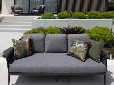 Bali Outdoor Lounge Setting in Charcoal / Carbon / Smoke / Milos Coffee Table Set_5