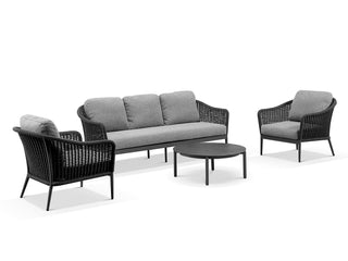 Bali Outdoor Lounge Setting in Charcoal / Carbon / Smoke / Treble Coffee Table_6