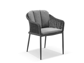 Adele Table & Bali Chairs | Outdoor Dining Setting in Charcoal / 7pc 165cm_2