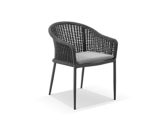 Adele Ceramic Table & Bali Chairs | Outdoor Dining Setting in Charcoal / 9pc 220cm_3