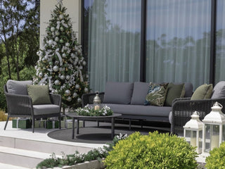 Bali Outdoor Lounge Setting in Charcoal / Carbon / Smoke / Treble Coffee Table_1