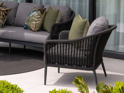 Bali Outdoor Lounge Setting in Charcoal / Carbon / Smoke / Treble Coffee Table_13