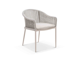 Bali Outdoor Dining Chair in Dune / Parchment / Beech