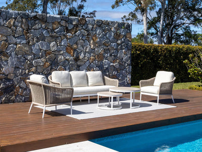 Bali Outdoor Lounge Setting in White / Latte / Beech / Milos Coffee Table Set_10