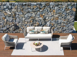 Bali Outdoor Lounge Setting in White / Latte / Beech / Treble Coffee Table_10