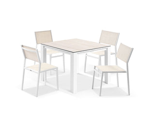 Adele Ceramic table with Balkoni Chairs 5pc Outdoor Dining Setting_1