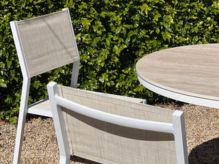 Balkoni Outdoor Dining Chair in White - lifestyle.