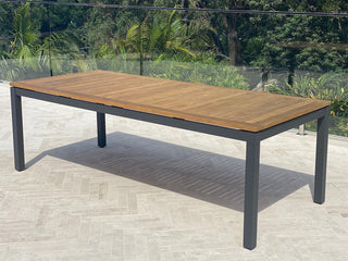 Barcelona Table & Nivala Chairs | Outdoor Dining Setting in Charcoal / Black / 9pc 240cm_7