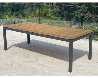 Barcelona Outdoor Dining Table in Charcoal / 240x100cm.