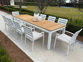 Barcelona Table with Twain Chairs 11pc Outdoor Dining Setting_1