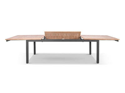 Barcelona Extension Table & Gizella Chairs | Outdoor Dining Setting in Charcoal / 11pc 340cm_3