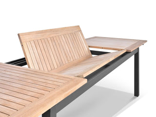 Barcelona Extension Table & Gizella Chairs | Outdoor Dining Setting in Charcoal / 11pc 340cm_2
