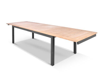 Barcelona Extension Outdoor Dining Table in Charcoal / 220 - 340cm