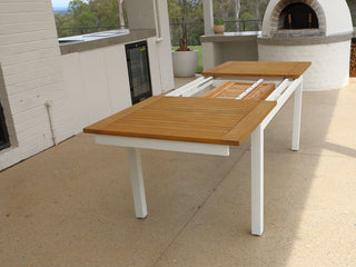 Barcelona Extension Outdoor Dining Table in White / 170 - 280cm 1