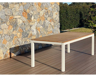 Barcelona Extension Outdoor Dining Table in White / 220 - 340cm 4