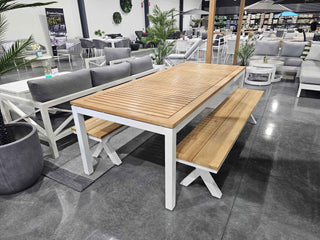 FLOORSTOCK SALE - Barcelona Table with Fox Benches