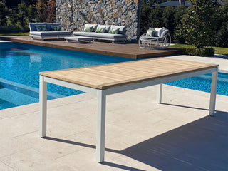 Barcelona Table & Gizella Chairs | Outdoor Dining Setting in White / Light Grey / 9pc 240cm_7
