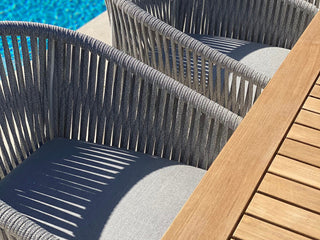 Barcelona Table & Gizella Chairs | Outdoor Dining Setting in White / Light Grey / 9pc 290cm_2