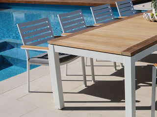 Barcelona Table with Twain Teak Arm Chairs 9pc Outdoor Dining Setting_5