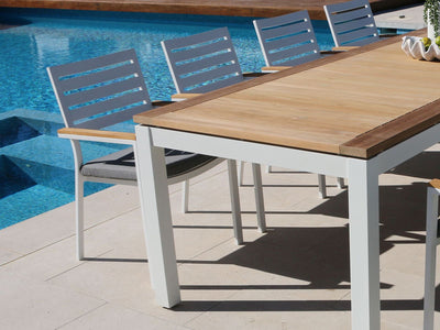 Barcelona Table with Twain Teak Arm Chairs 9pc Outdoor Dining Setting_5