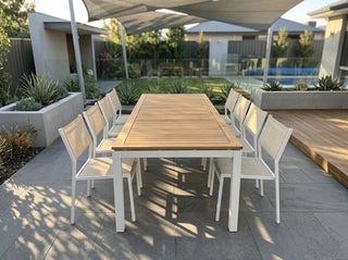 SYD FLOORSTOCK SALE - Barcelona Table with Balkoni Chairs 9pc Outdoor Dining Setting_1