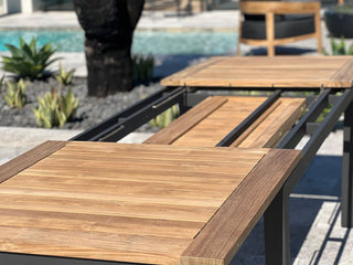 Barcelona Extension Outdoor Dining Table in Charcoal / 170 - 280cm 2.