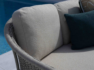 Bali Outdoor Lounge Setting in Dune / Parchment / Beech / Milos Coffee Table Set 8