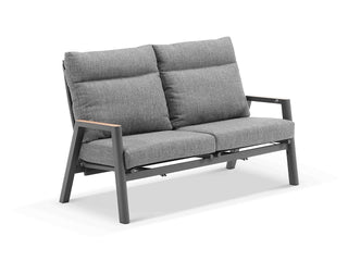 Bella Reclining Outdoor Lounge in Charcoal / Basalt