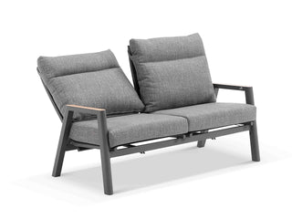 Bella Reclining Outdoor Lounge in Charcoal / Basalt 1